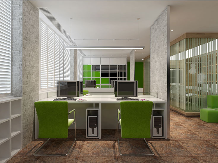 150平小型辦公室設計效果圖-第3張圖片-上海古都建筑設計集團 150平小型辦公室設計效果圖-第3張圖片-上海古都建筑設計集團