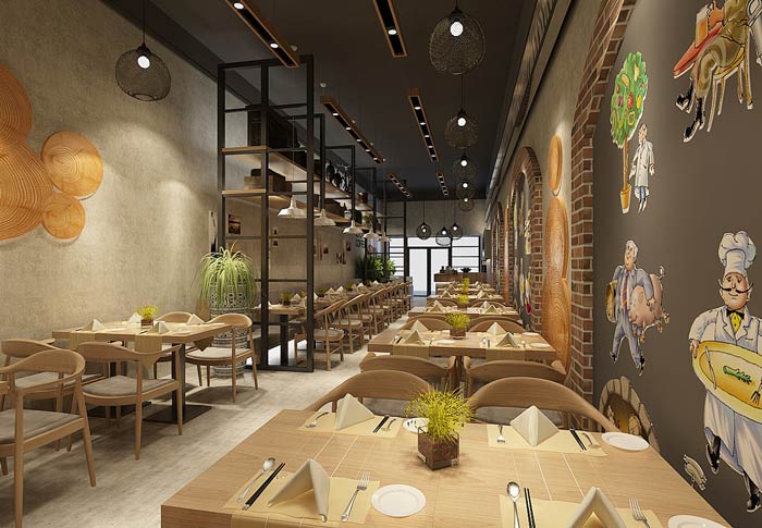 109平米面館裝修設(shè)計(jì)效果-第4張圖片-上海古都建筑設(shè)計(jì)集團(tuán) 109平米面館裝修設(shè)計(jì)效果-第4張圖片-上海古都建筑設(shè)計(jì)集團(tuán)