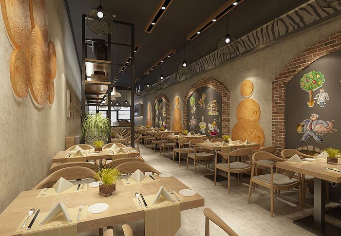 109平米面館裝修設(shè)計(jì)效果-第5張圖片-上海古都建筑設(shè)計(jì)集團(tuán) 109平米面館裝修設(shè)計(jì)效果-第5張圖片-上海古都建筑設(shè)計(jì)集團(tuán)
