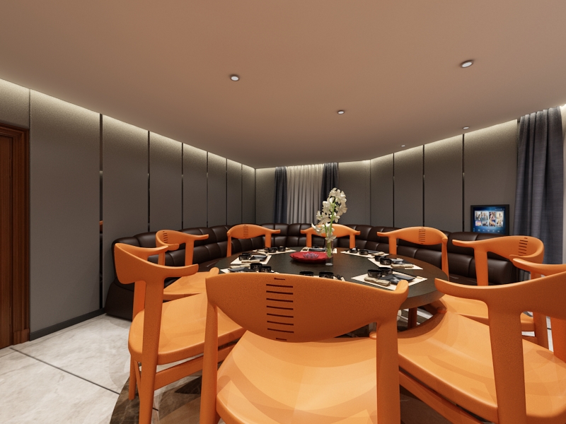 靜安區烏魯木齊北路輕奢風格餐廳裝修效果-第3張圖片-上海古都建筑設計集團