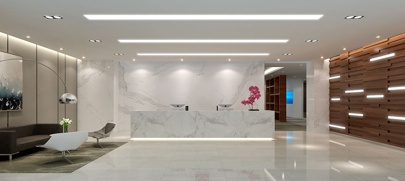 880平米房地產銷售公司辦公室設計效果圖-第1張圖片-上海古都建筑設計集團