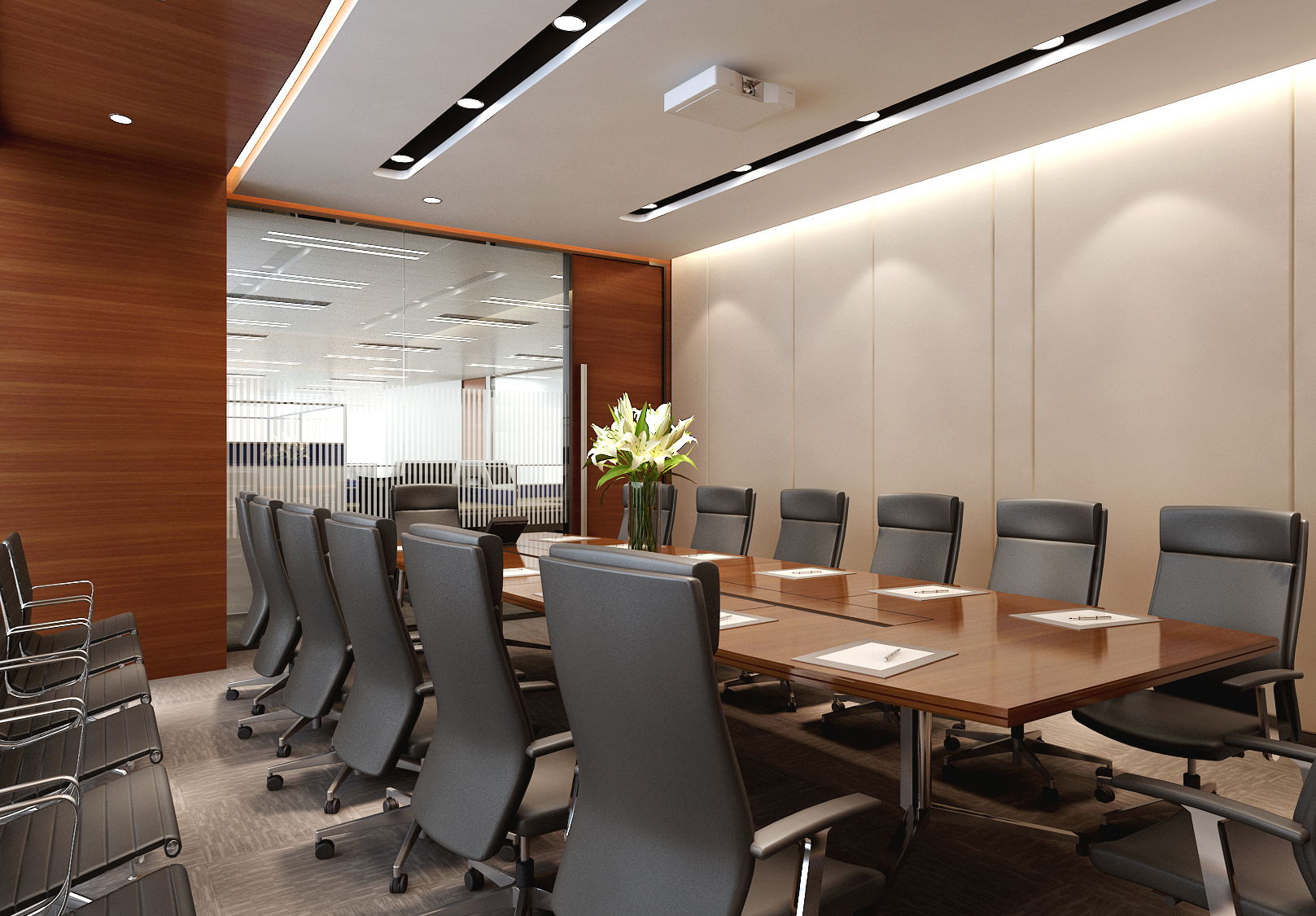 虹橋商務中心700平米中式風格辦公室設計-第2張圖片-上海古都建筑設計集團