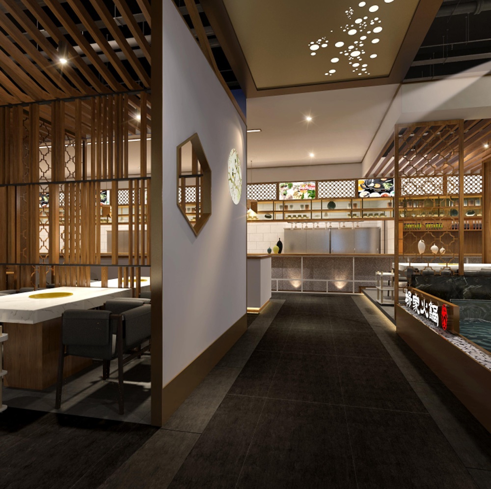 南京路火鍋店裝修設計效果-第2張圖片-上海古都建筑設計集團