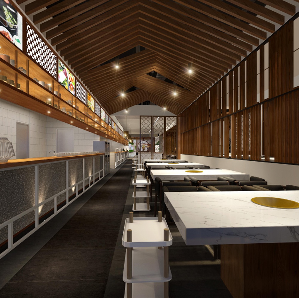 南京路火鍋店裝修設計效果-第5張圖片-上海古都建筑設計集團