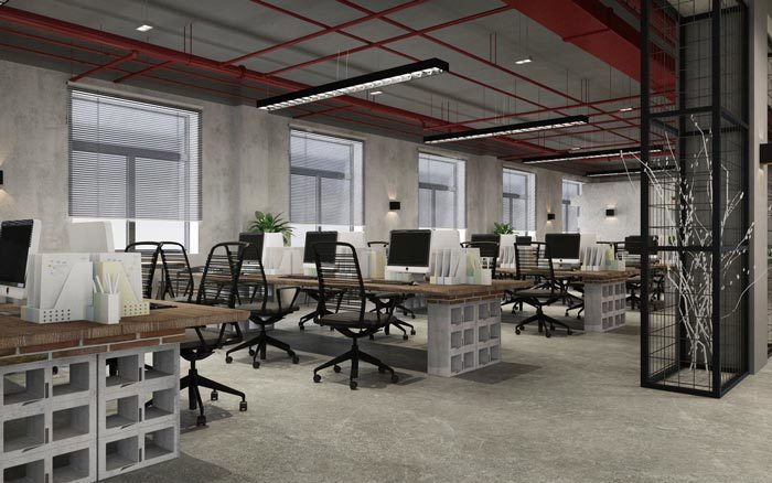 600平工業風辦公室設計裝修效果圖-第4張圖片-上海古都建筑設計集團