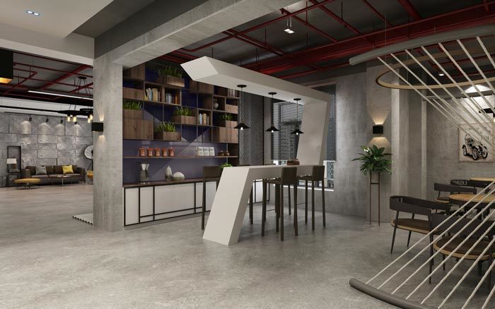 600平工業風辦公室設計裝修效果圖-第3張圖片-上海古都建筑設計集團