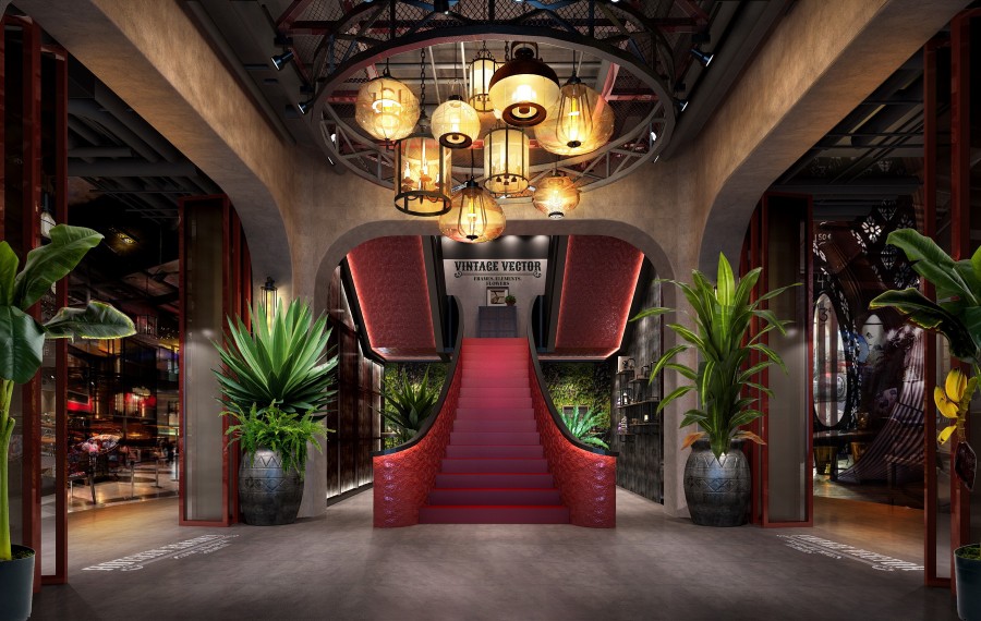 660平工業風格主題餐廳設計效果-第5張圖片-上海古都建筑設計集團 660平工業風格主題餐廳設計效果-第5張圖片-上海古都建筑設計集團