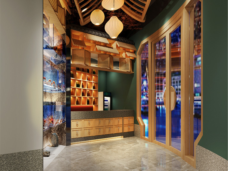 800平餐廳設計裝修效果圖-第1張圖片-上海古都建筑設計集團 800平餐廳設計裝修效果圖-第1張圖片-上海古都建筑設計集團