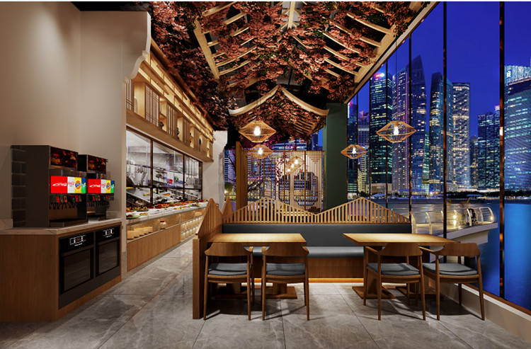 800平餐廳設計裝修效果圖-第3張圖片-上海古都建筑設計集團 800平餐廳設計裝修效果圖-第3張圖片-上海古都建筑設計集團