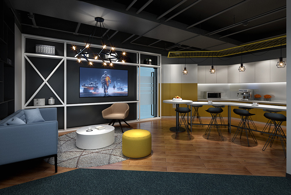 嘉定寶龍廣場辦公室裝修設計圖-第1張圖片-上海古都建筑設計集團