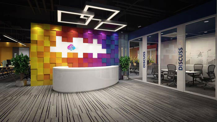 金山紡織公司辦公室裝修設計案例-第1張圖片-上海古都建筑設計集團 金山紡織公司辦公室裝修設計案例-第1張圖片-上海古都建筑設計集團