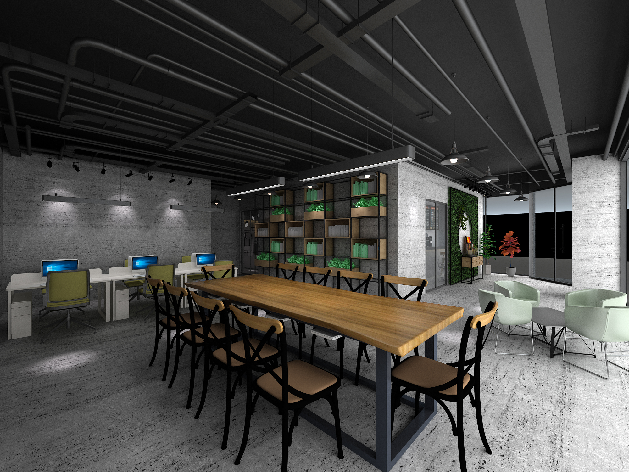 徐匯區工業風格服裝店辦公室裝修設計-第3張圖片-上海古都建筑設計集團 徐匯區工業風格服裝店辦公室裝修設計-第3張圖片-上海古都建筑設計集團