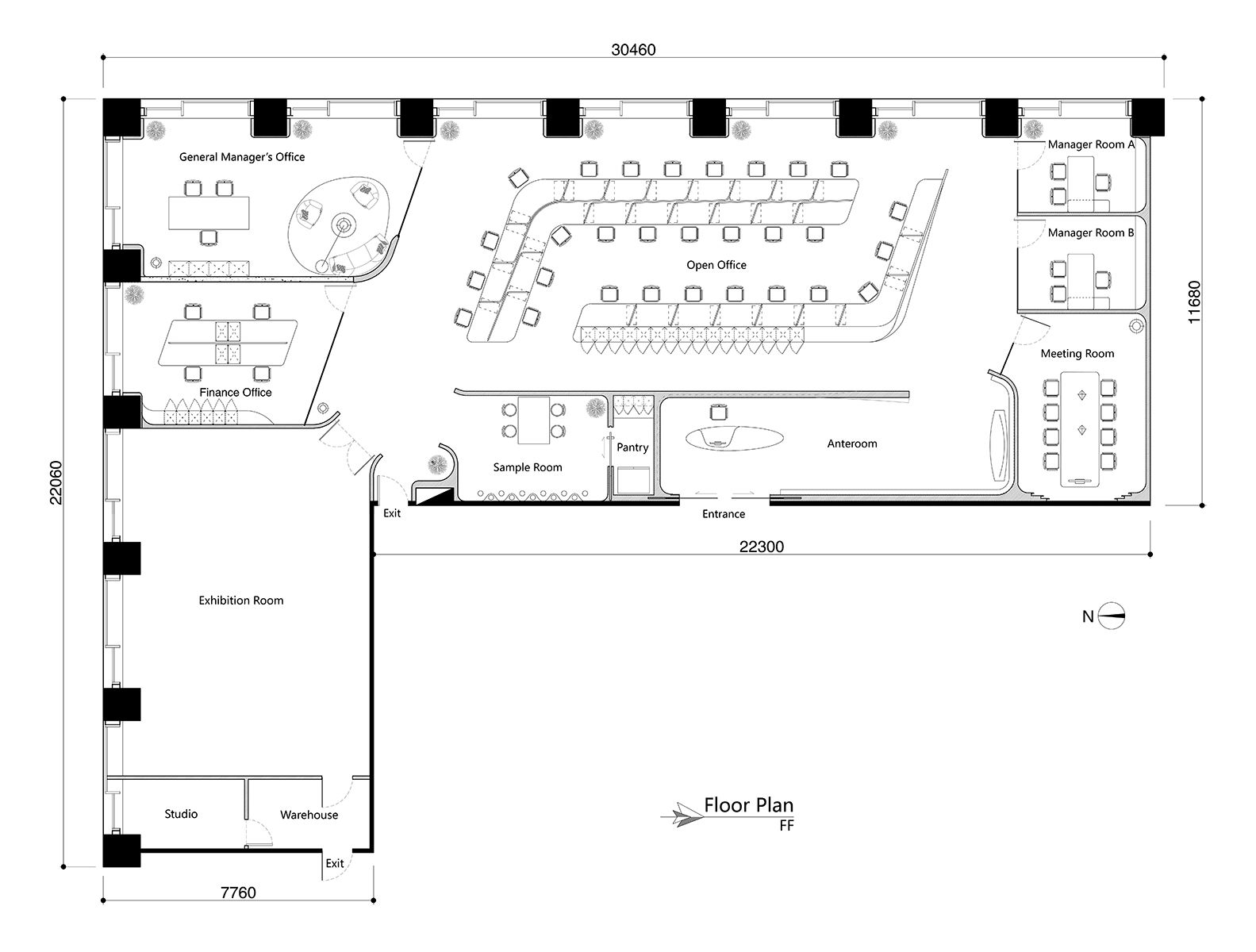 徐匯區高檔辦公室裝修設計-第1張圖片-上海古都建筑設計集團 徐匯區高檔辦公室裝修設計-第1張圖片-上海古都建筑設計集團