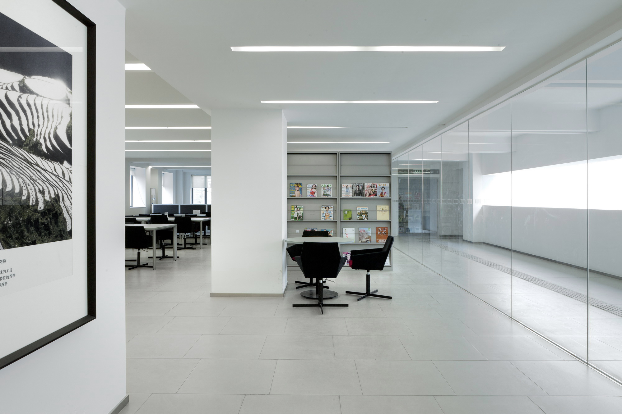 400平清新簡約圖書室裝修設(shè)計效果圖-第8張圖片-上海古都建筑設(shè)計集團