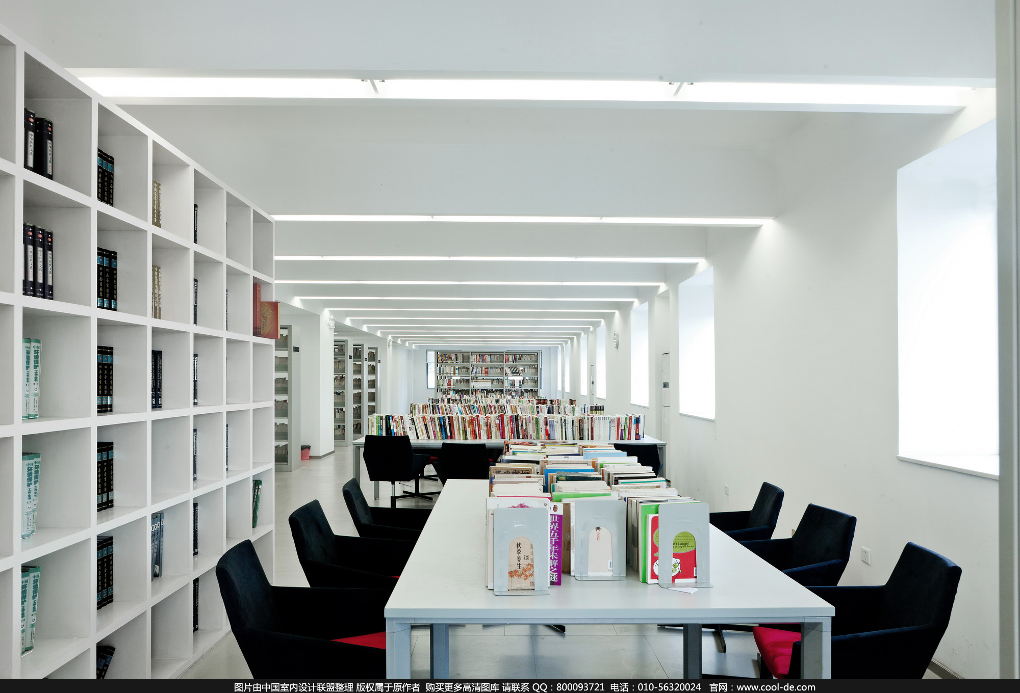 400平清新簡約圖書室裝修設(shè)計效果圖-第7張圖片-上海古都建筑設(shè)計集團