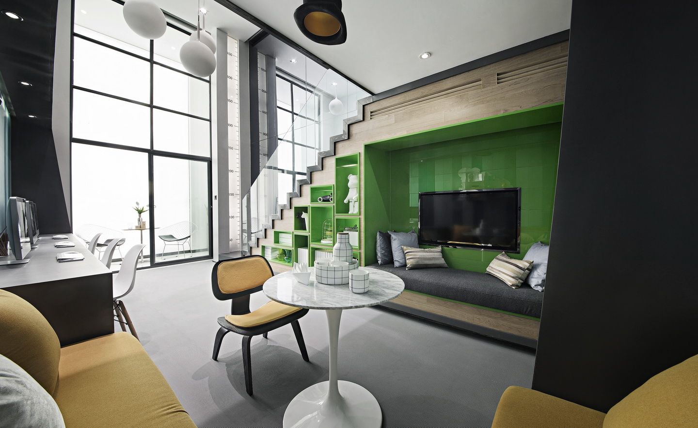 閔行區50平復式loft風格辦公室裝修設計-第3張圖片-上海古都建筑設計集團 閔行區50平復式loft風格辦公室裝修設計-第3張圖片-上海古都建筑設計集團