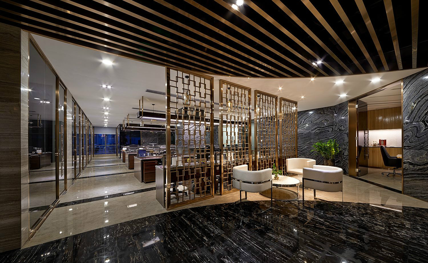 大氣奢華風格辦公室裝修設計-第6張圖片-上海古都建筑設計集團 大氣奢華風格辦公室裝修設計-第6張圖片-上海古都建筑設計集團