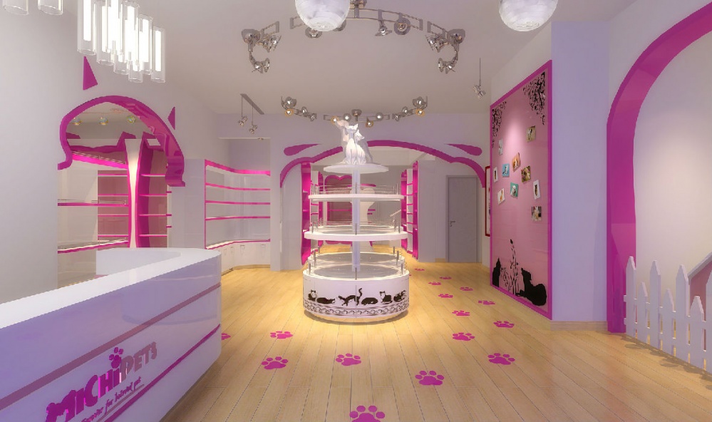 嘉定區粉色系寵物店裝修設計-第1張圖片-上海古都建筑設計集團 嘉定區粉色系寵物店裝修設計-第1張圖片-上海古都建筑設計集團