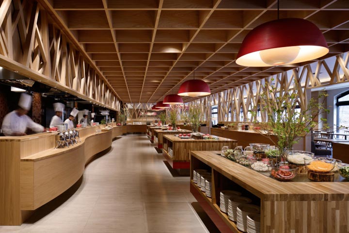 原木日式餐廳裝修設計-第3張圖片-上海古都建筑設計集團 原木日式餐廳裝修設計-第3張圖片-上海古都建筑設計集團