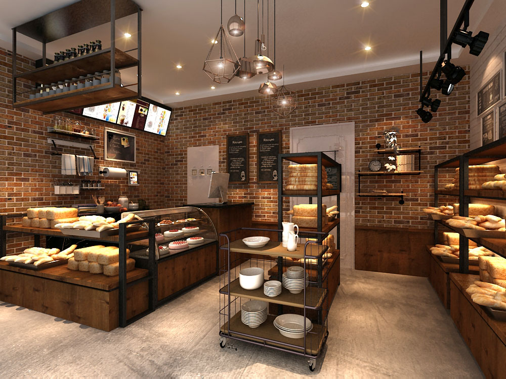 工業風蛋糕店裝修設計-第1張圖片-上海古都建筑設計集團 工業風蛋糕店裝修設計-第1張圖片-上海古都建筑設計集團