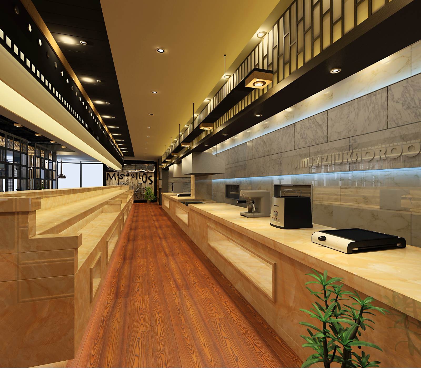 原木風格烤肉店裝修設計-第4張圖片-上海古都建筑設計集團 原木風格烤肉店裝修設計-第4張圖片-上海古都建筑設計集團