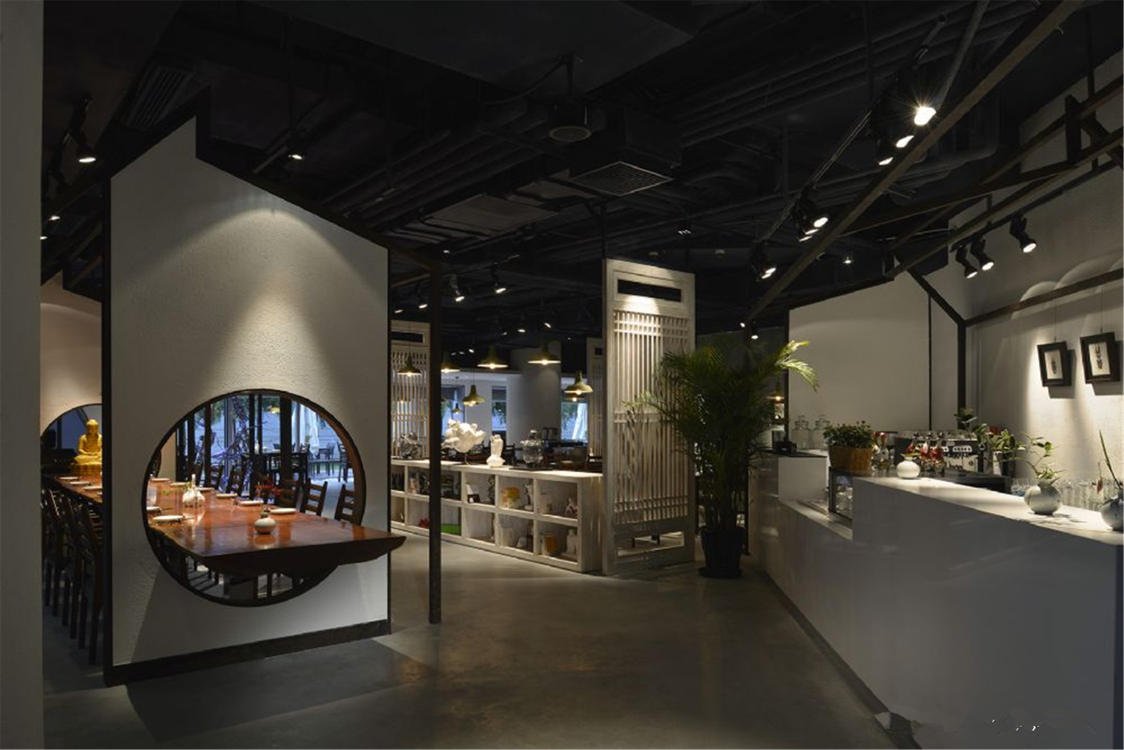 普陀區(qū)中式禪意餐館裝修設(shè)計(jì)-第4張圖片-上海古都建筑設(shè)計(jì)集團(tuán) 普陀區(qū)中式禪意餐館裝修設(shè)計(jì)-第4張圖片-上海古都建筑設(shè)計(jì)集團(tuán)