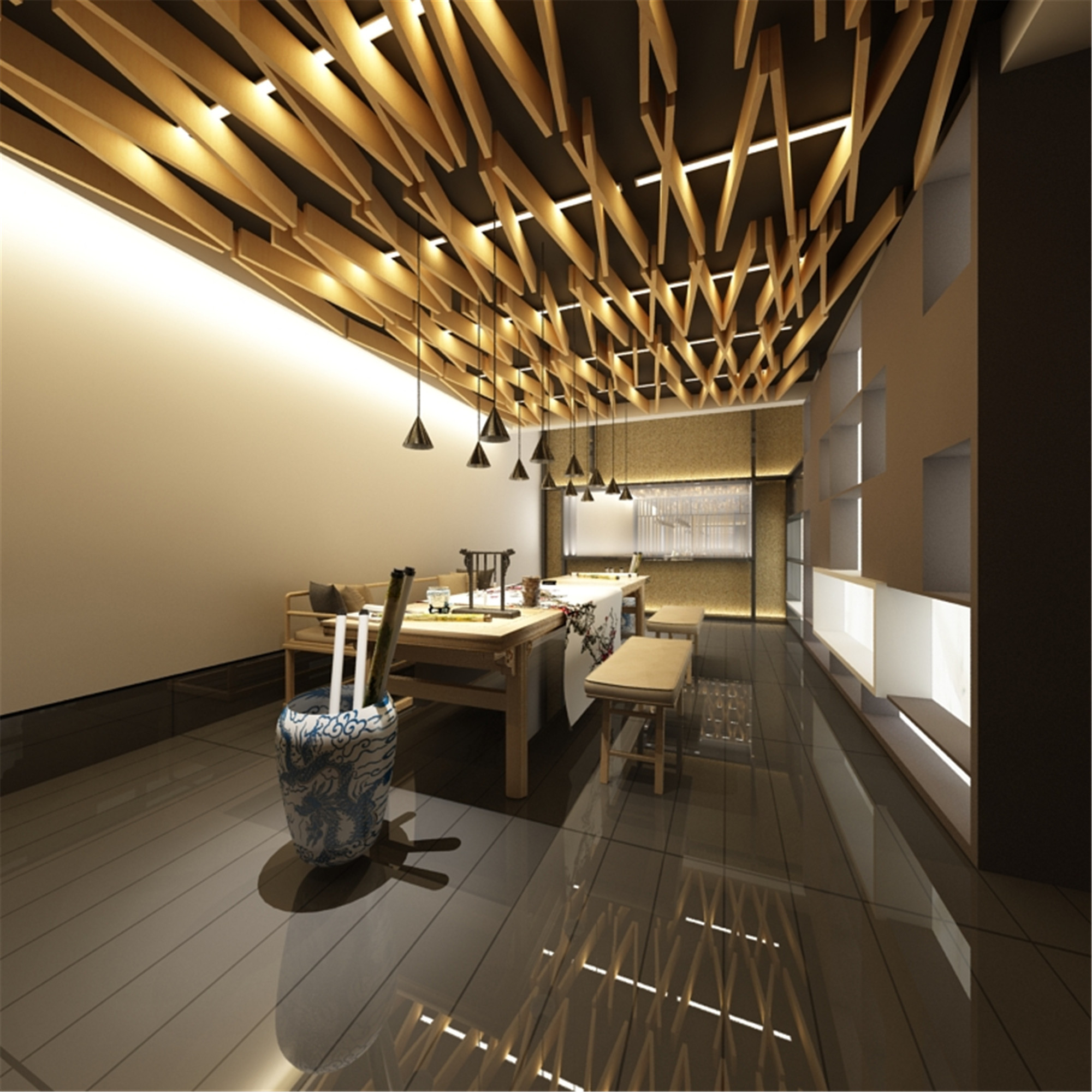 黃浦區復古中式茶館裝修設計-第1張圖片-上海古都建筑設計集團 黃浦區復古中式茶館裝修設計-第1張圖片-上海古都建筑設計集團