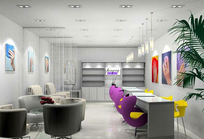 清新簡約美甲店裝修設計-第2張圖片-上海古都建筑設計集團 清新簡約美甲店裝修設計-第2張圖片-上海古都建筑設計集團