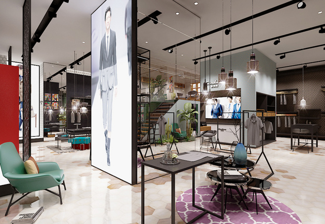 高檔男士服裝店裝修設計-第1張圖片-上海古都建筑設計集團 高檔男士服裝店裝修設計-第1張圖片-上海古都建筑設計集團