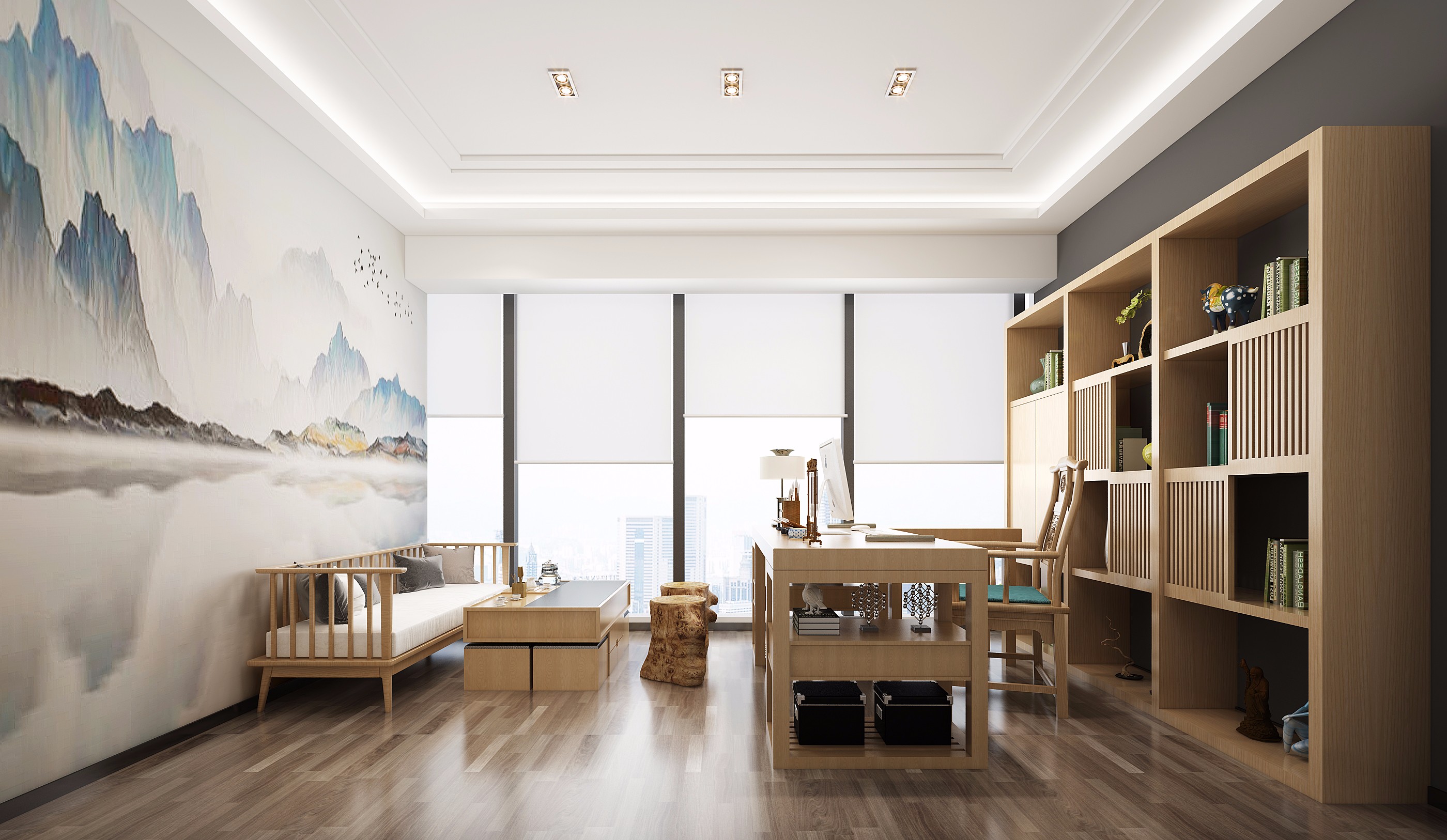 原木風格辦公室裝修設計-第5張圖片-上海古都建筑設計集團 原木風格辦公室裝修設計-第5張圖片-上海古都建筑設計集團