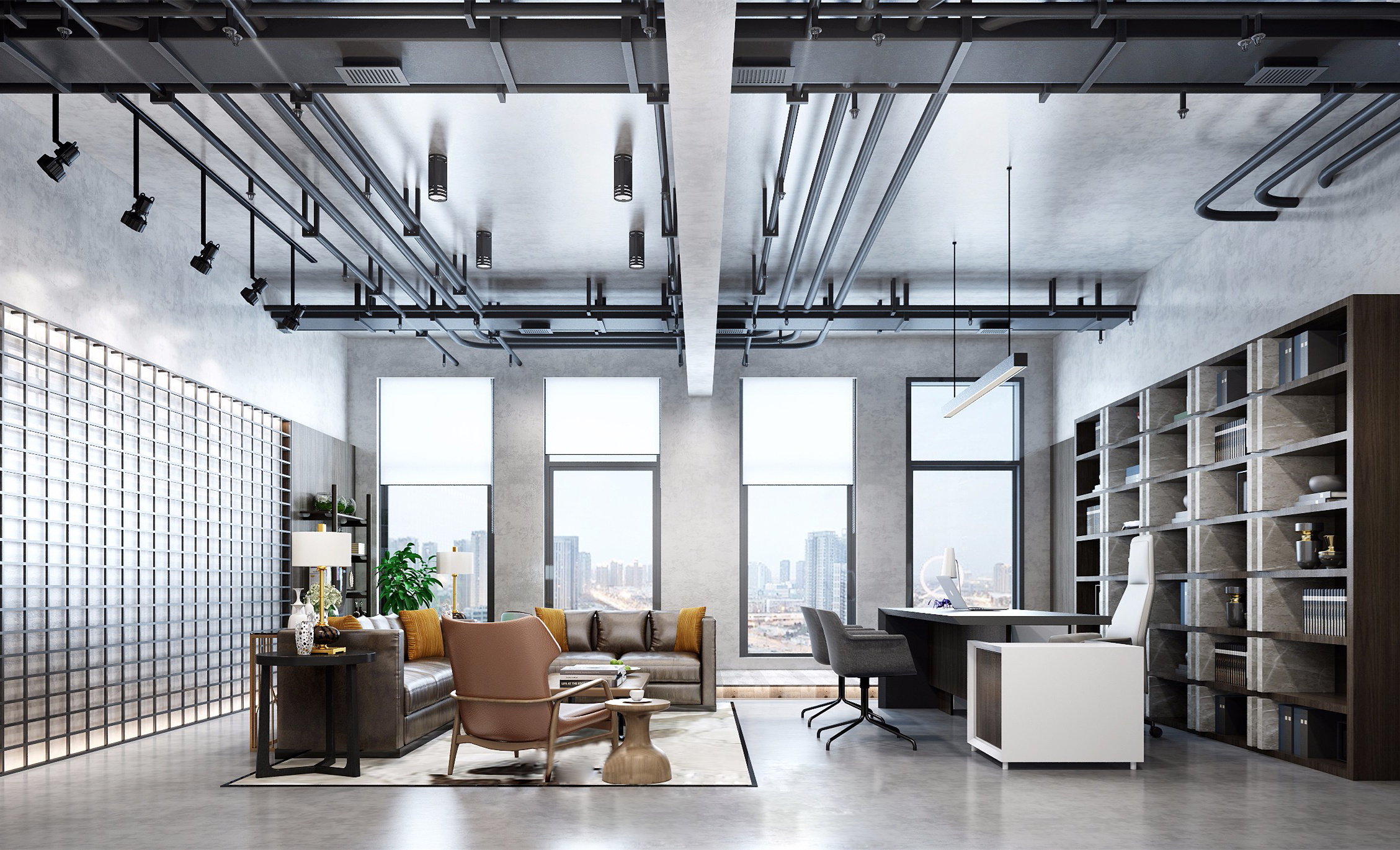 長寧區工業風辦公室裝修設計-第2張圖片-上海古都建筑設計集團 長寧區工業風辦公室裝修設計-第2張圖片-上海古都建筑設計集團