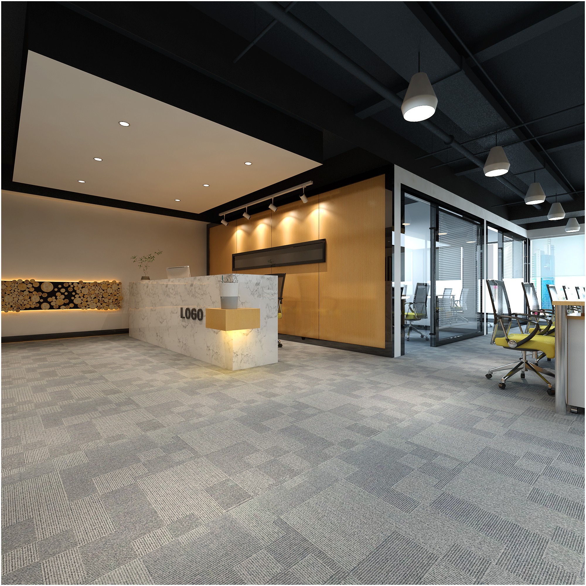 現代文藝辦公室裝修設計-第1張圖片-上海古都建筑設計集團 現代文藝辦公室裝修設計-第1張圖片-上海古都建筑設計集團