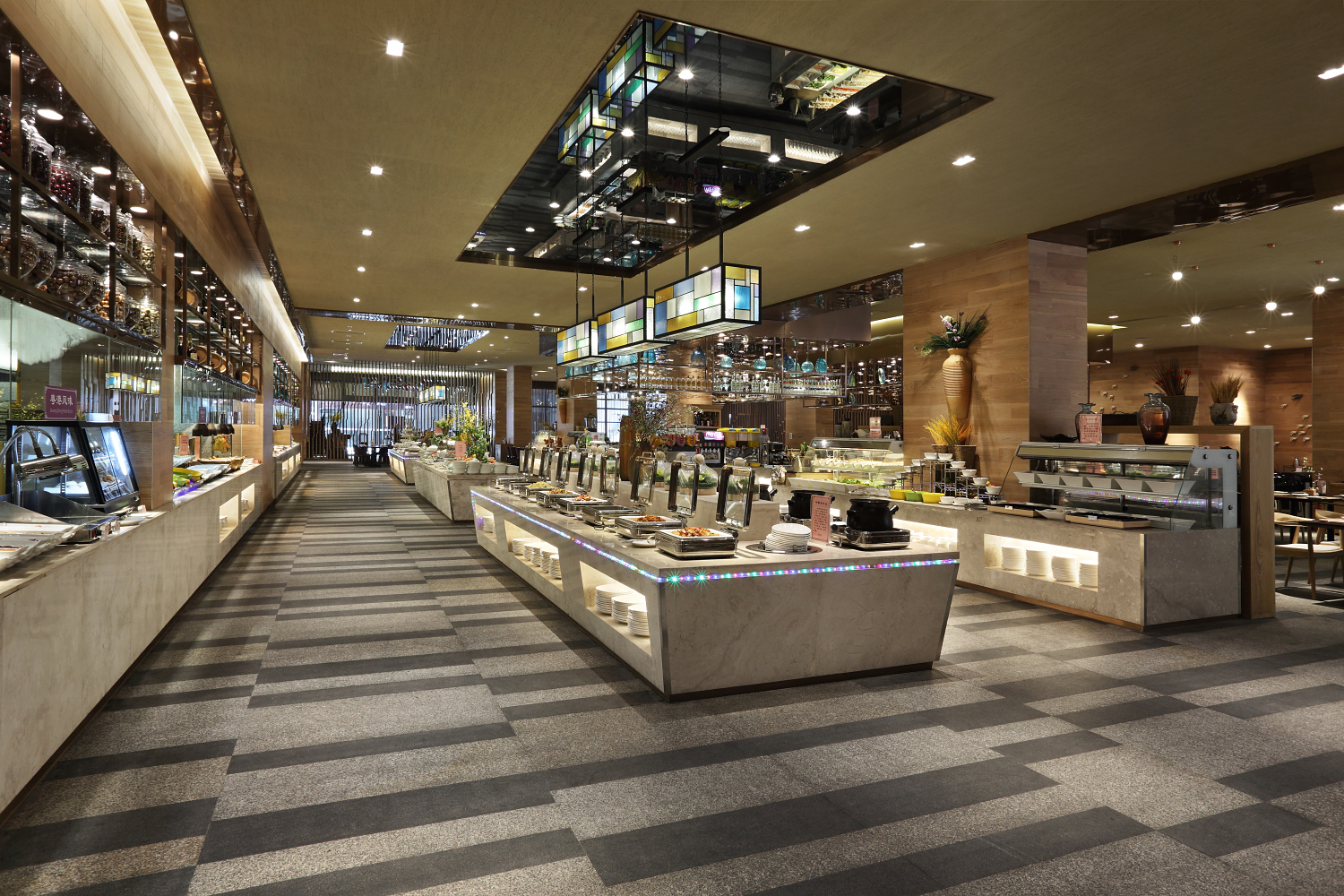 高檔自助餐廳裝修設計-第6張圖片-上海古都建筑設計集團 高檔自助餐廳裝修設計-第6張圖片-上海古都建筑設計集團