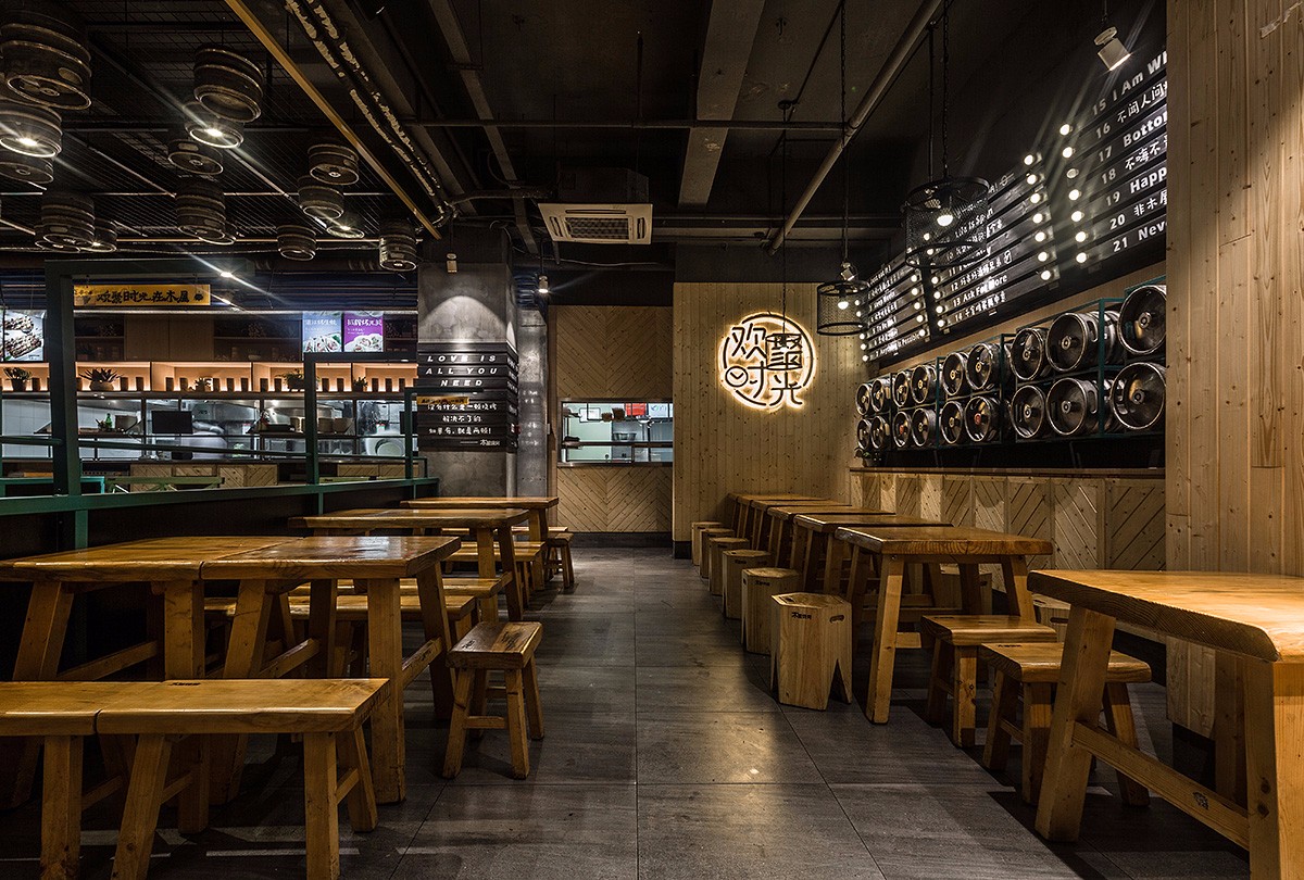 全木風格燒烤店裝修設計-第1張圖片-上海古都建筑設計集團 全木風格燒烤店裝修設計-第1張圖片-上海古都建筑設計集團