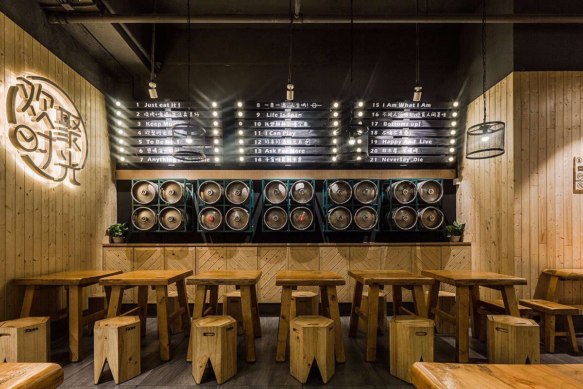 全木風格燒烤店裝修設計-第4張圖片-上海古都建筑設計集團 全木風格燒烤店裝修設計-第4張圖片-上海古都建筑設計集團