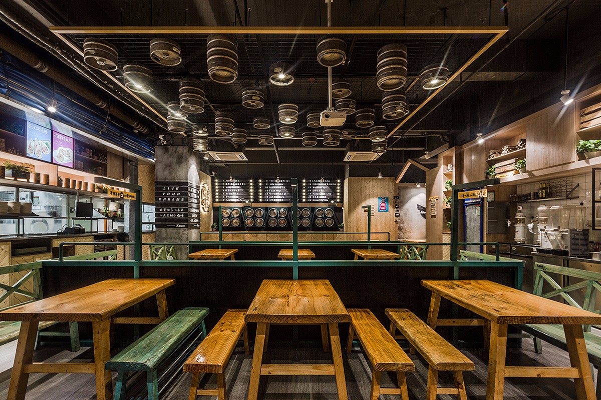 全木風格燒烤店裝修設計-第6張圖片-上海古都建筑設計集團 全木風格燒烤店裝修設計-第6張圖片-上海古都建筑設計集團