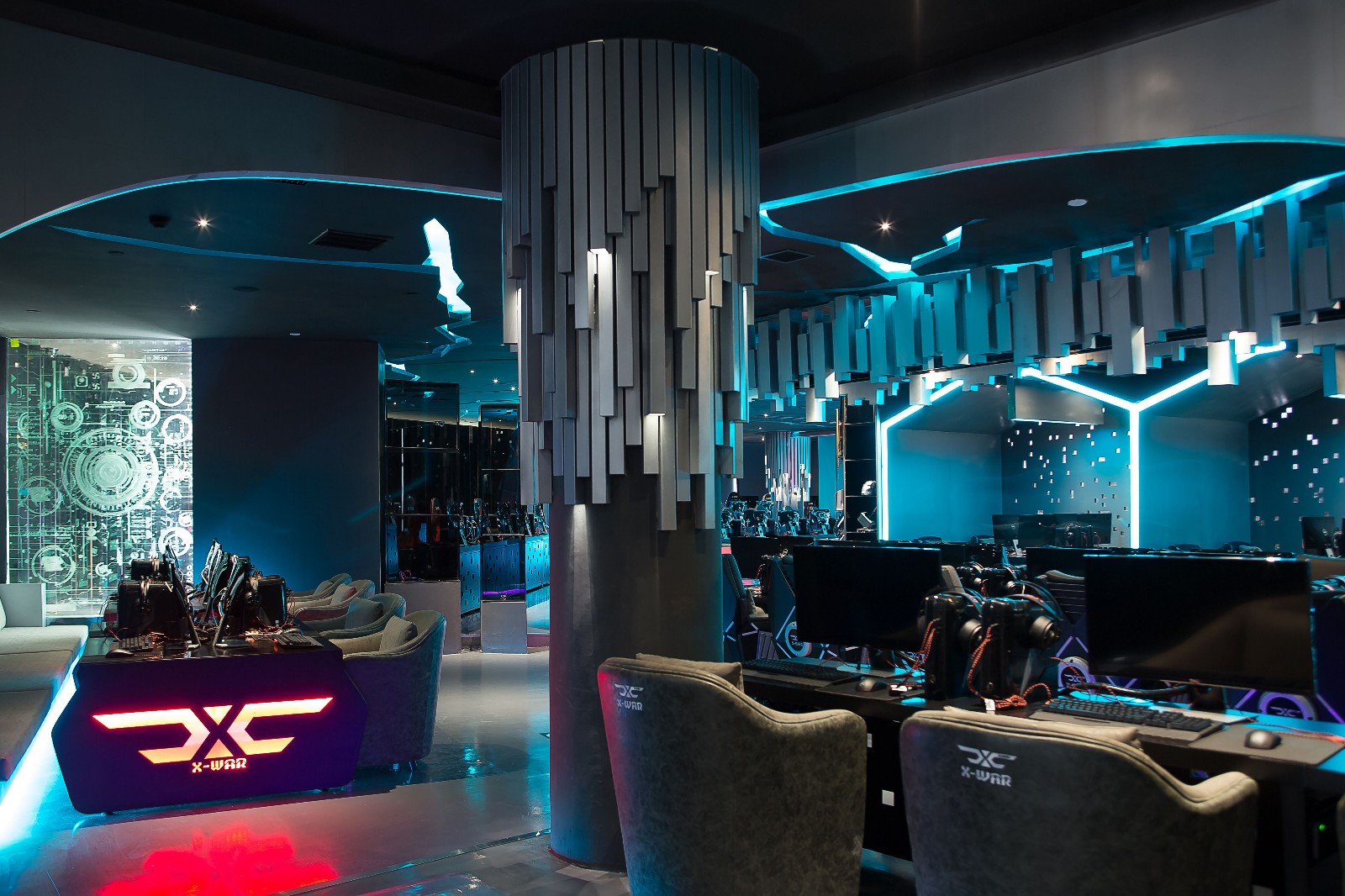 普陀區現代科技風格網吧裝修設計-第2張圖片-上海古都建筑設計集團 普陀區現代科技風格網吧裝修設計-第2張圖片-上海古都建筑設計集團