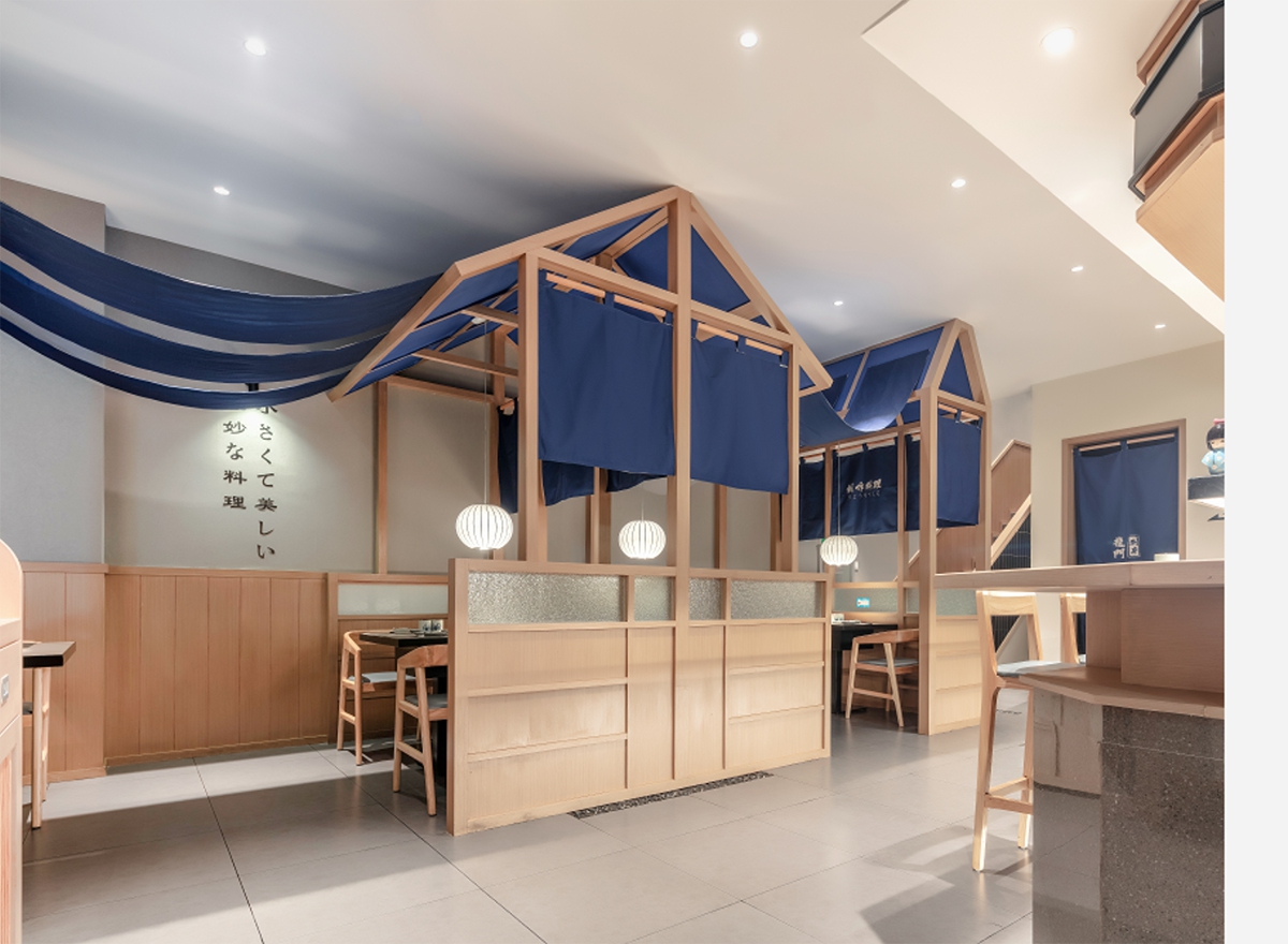 自然原木日式餐廳裝修設計-第2張圖片-上海古都建筑設計集團 自然原木日式餐廳裝修設計-第2張圖片-上海古都建筑設計集團