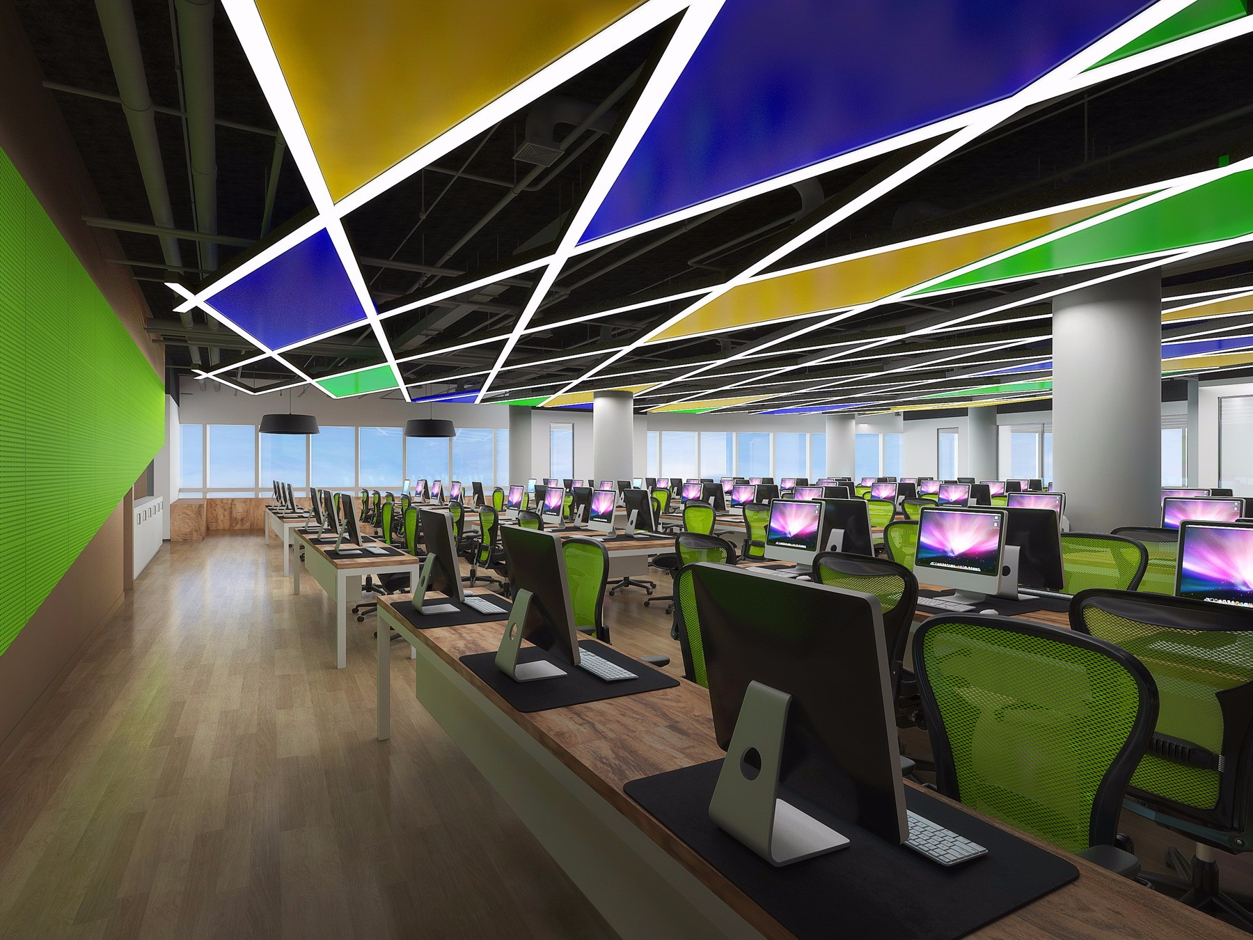 普陀區現代科技風格辦公室裝修設計-第3張圖片-上海古都建筑設計集團 普陀區現代科技風格辦公室裝修設計-第3張圖片-上海古都建筑設計集團