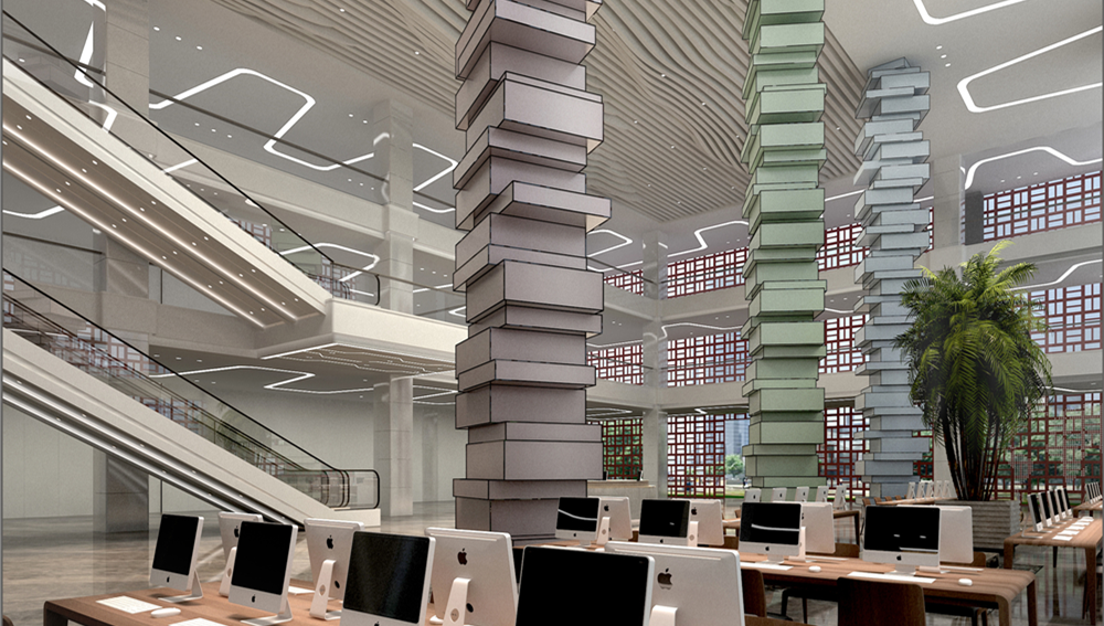 現代科技圖書館裝修設計-第5張圖片-上海古都建筑設計集團 現代科技圖書館裝修設計-第5張圖片-上海古都建筑設計集團
