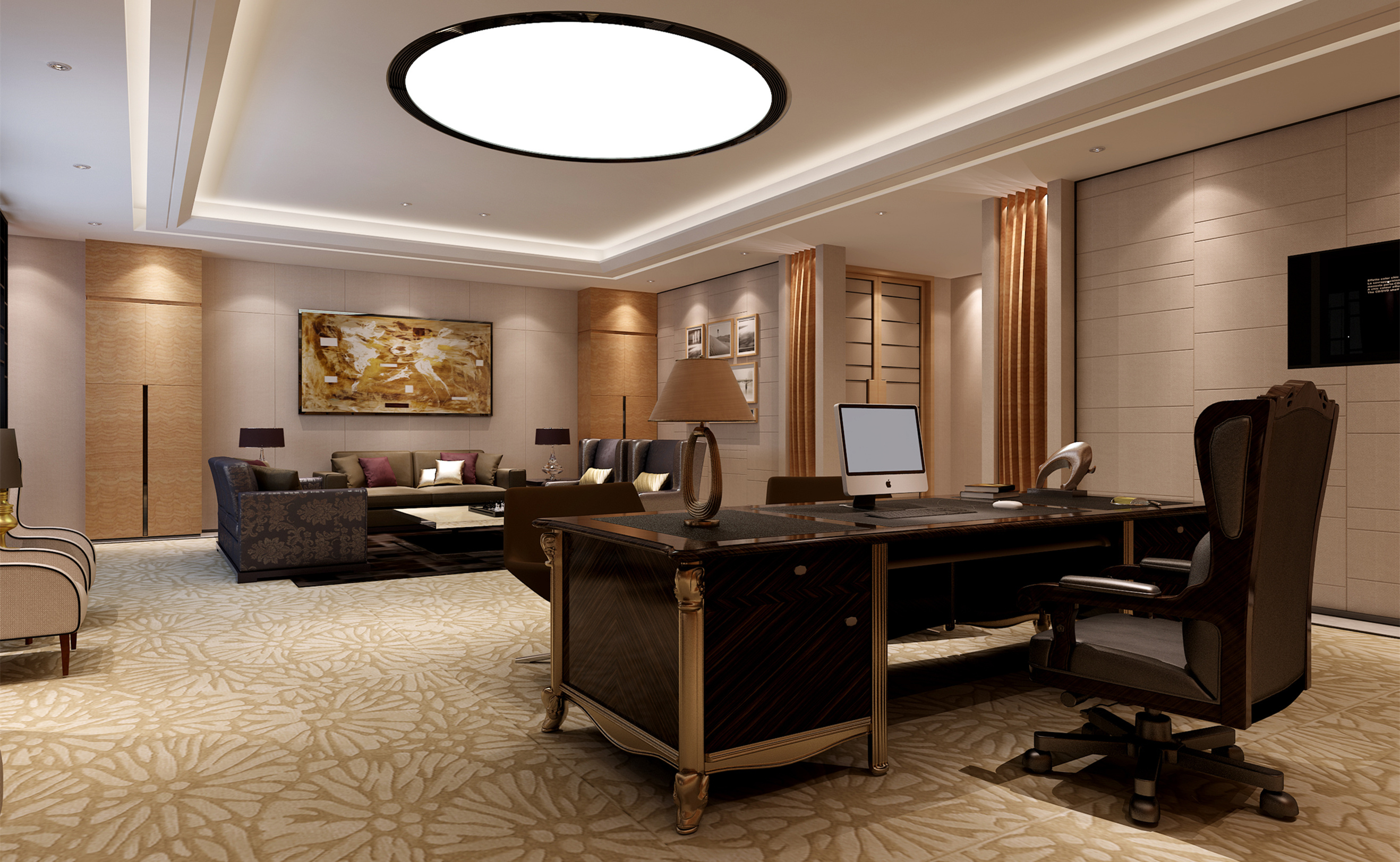 高檔奢華辦公室裝修設計-第3張圖片-上海古都建筑設計集團 高檔奢華辦公室裝修設計-第3張圖片-上海古都建筑設計集團