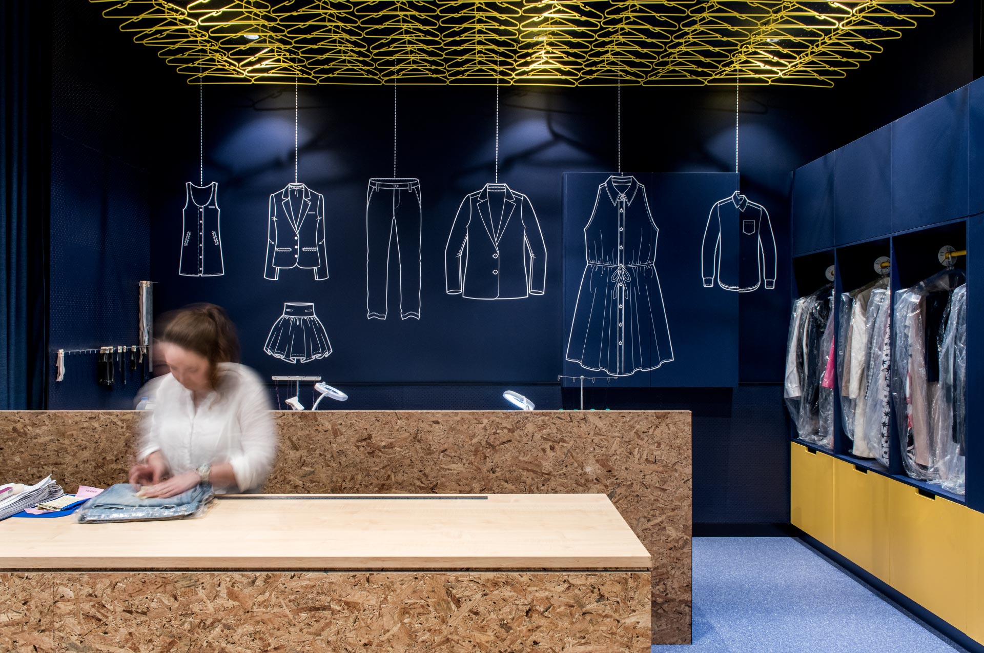 清新藍調(diào)干洗店裝修設(shè)計-第6張圖片-上海古都建筑設(shè)計集團 清新藍調(diào)干洗店裝修設(shè)計-第6張圖片-上海古都建筑設(shè)計集團