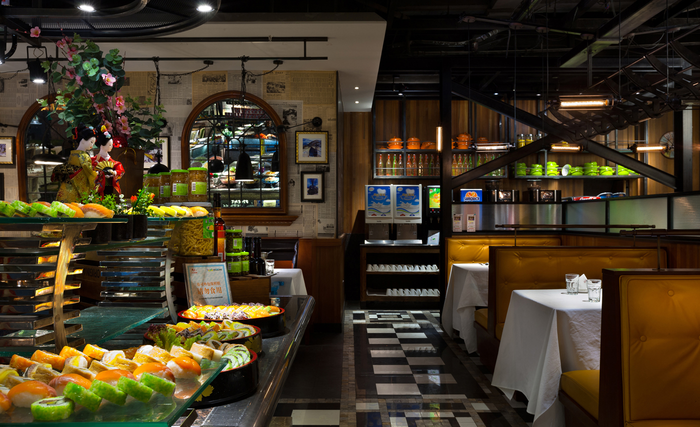 高檔海鮮自助餐廳裝修設計-第6張圖片-上海古都建筑設計集團 高檔海鮮自助餐廳裝修設計-第6張圖片-上海古都建筑設計集團