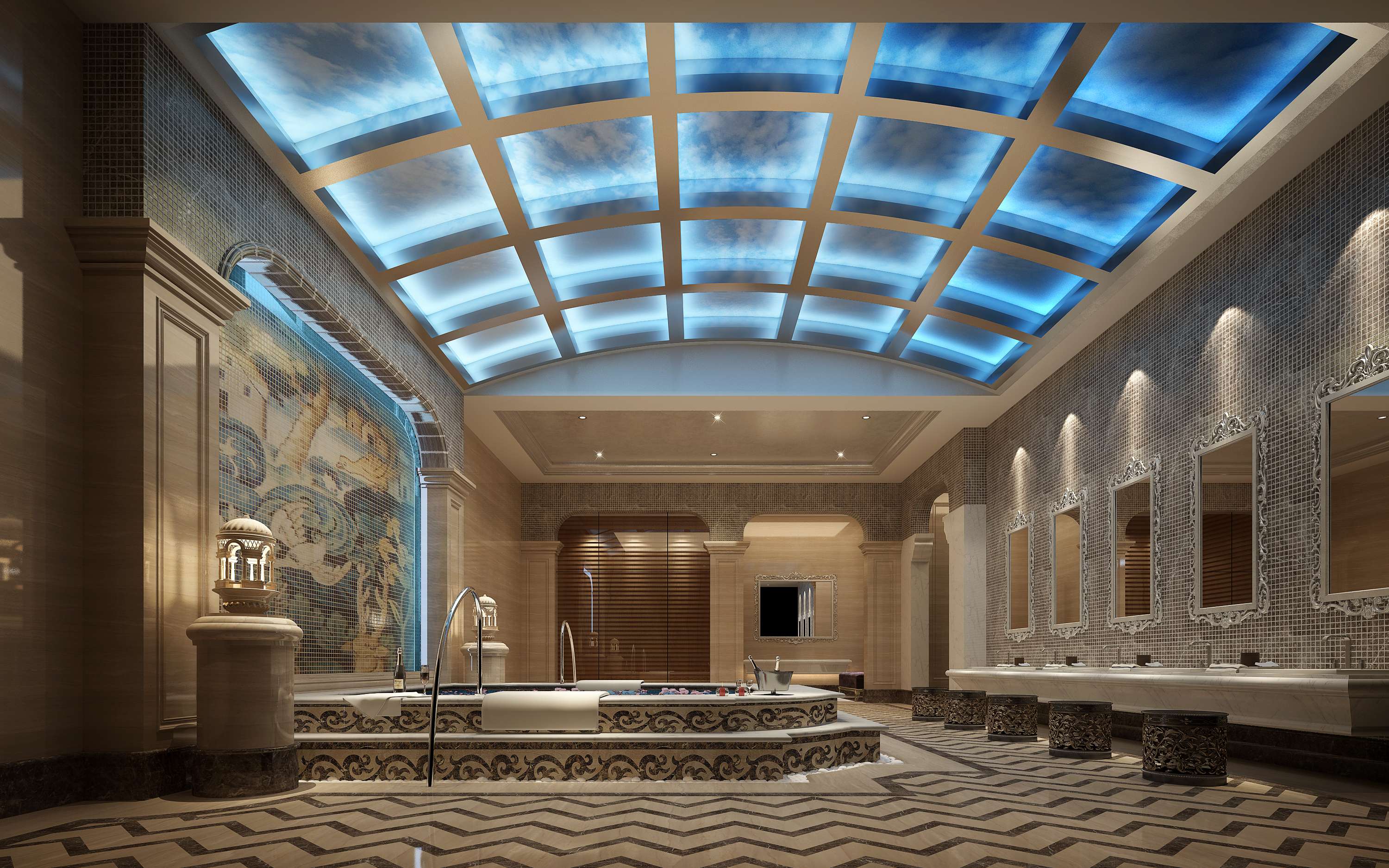 歐式水療館裝修設(shè)計(jì)-第4張圖片-上海古都建筑設(shè)計(jì)集團(tuán) 歐式水療館裝修設(shè)計(jì)-第4張圖片-上海古都建筑設(shè)計(jì)集團(tuán)