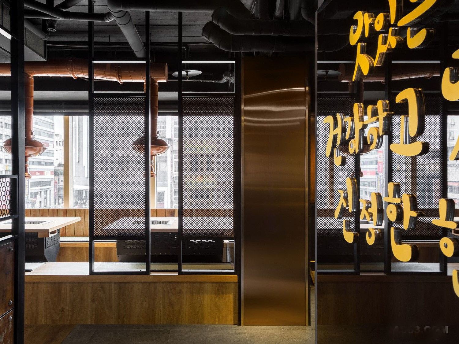 現代簡約工業風韓式烤肉店裝修設計-第2張圖片-上海古都建筑設計集團 現代簡約工業風韓式烤肉店裝修設計-第2張圖片-上海古都建筑設計集團