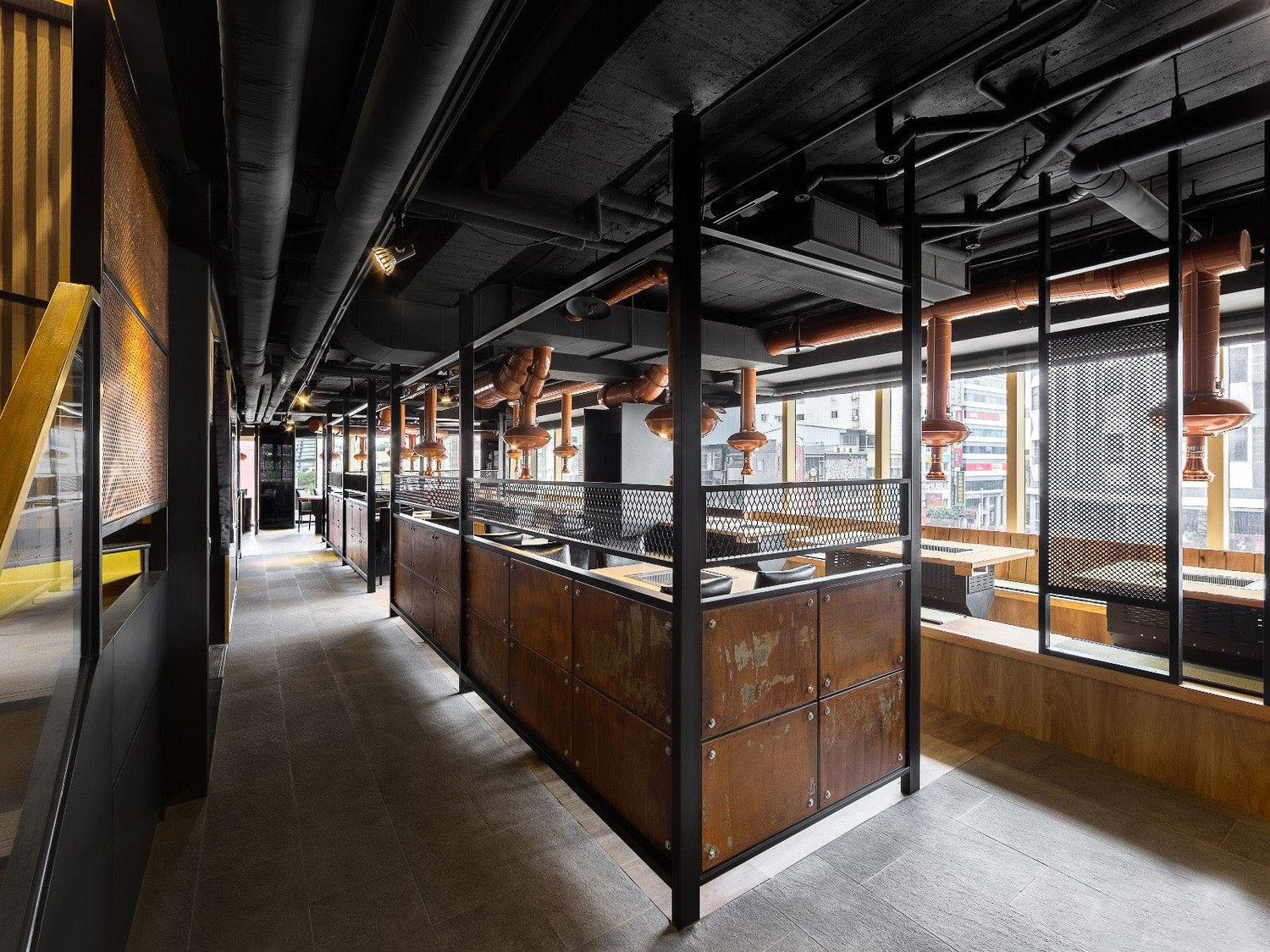現代簡約工業風韓式烤肉店裝修設計-第3張圖片-上海古都建筑設計集團 現代簡約工業風韓式烤肉店裝修設計-第3張圖片-上海古都建筑設計集團