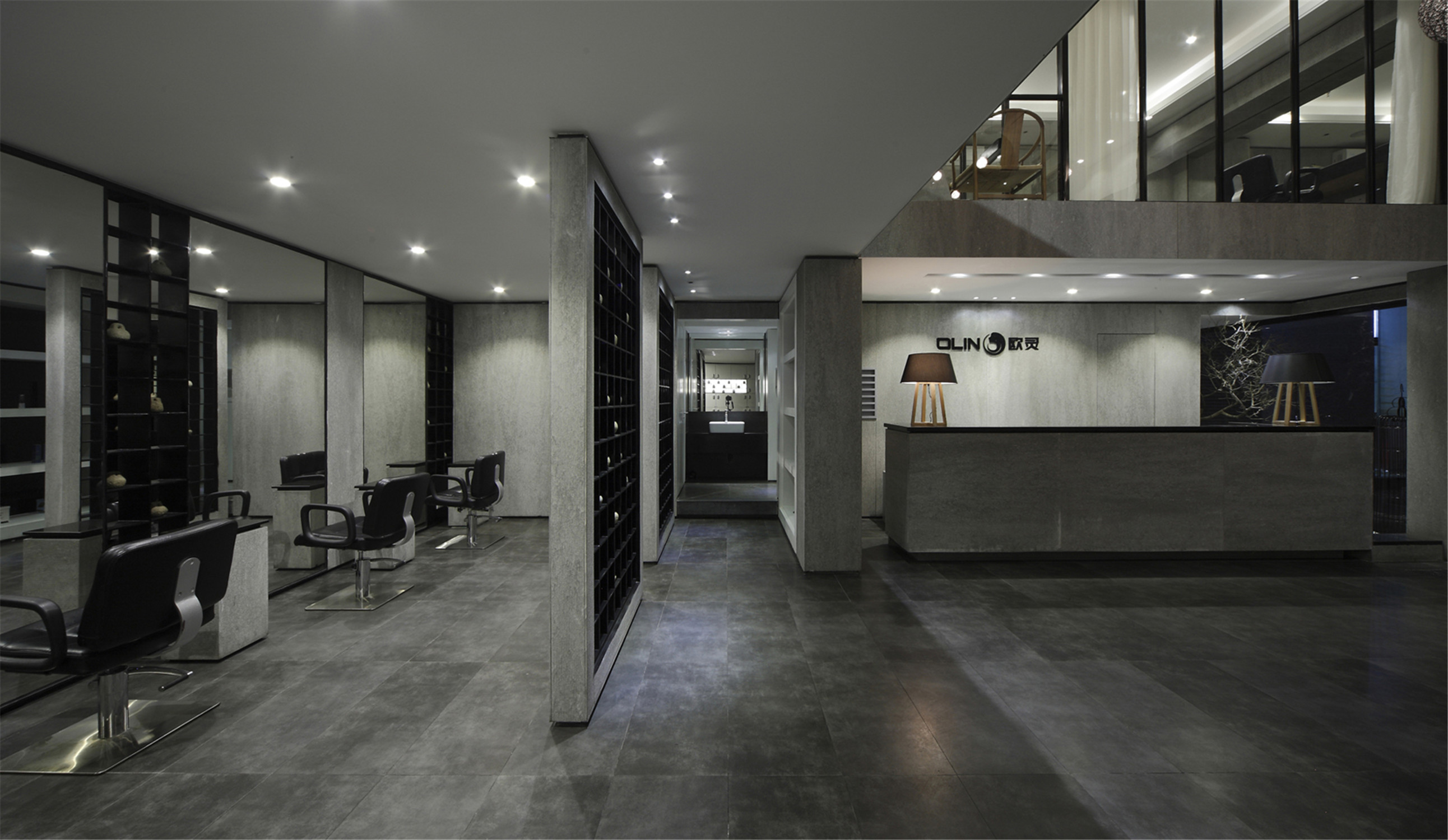 復式風格理發店裝修設計-第2張圖片-上海古都建筑設計集團