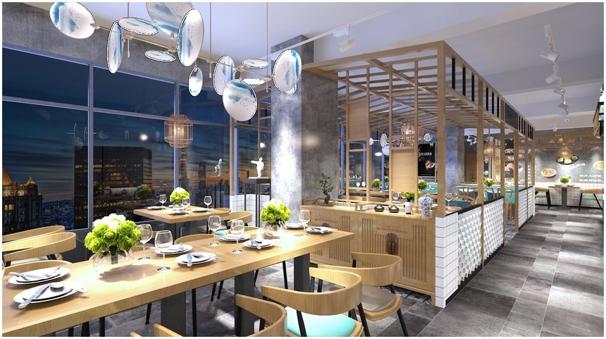 長寧140平方粥記甜品店鋪設計效果圖-第2張圖片-上海古都建筑設計集團 長寧140平方粥記甜品店鋪設計效果圖-第2張圖片-上海古都建筑設計集團