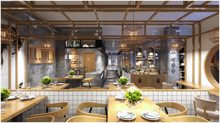 長寧140平方粥記甜品店鋪設計效果圖-第6張圖片-上海古都建筑設計集團 長寧140平方粥記甜品店鋪設計效果圖-第6張圖片-上海古都建筑設計集團