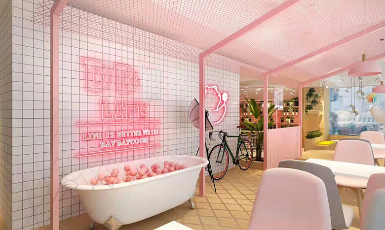 網(wǎng)紅餐飲店鋪裝修設計效果圖展示-第3張圖片-上海古都建筑設計集團 網(wǎng)紅餐飲店鋪裝修設計效果圖展示-第3張圖片-上海古都建筑設計集團